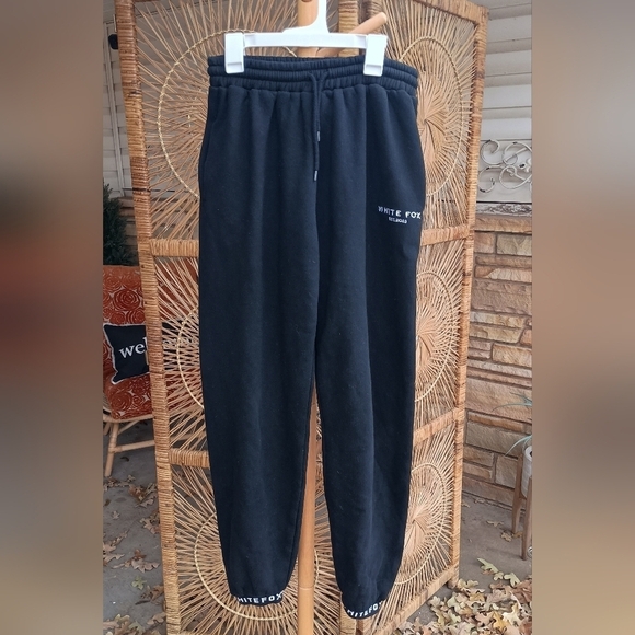 White Fox Boutique Pants - White Fox Black Womens Sweat Pants_XS